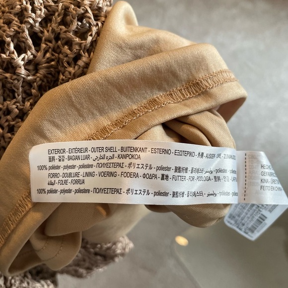 NWT Zara Tan Handcrafted Crochet Maxi Dress - Picture 5 of 6